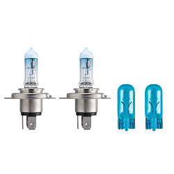 Лампа галогеновая Philips H4 12V 60/55W White Vision+W5W 12V 5W  - фото 2