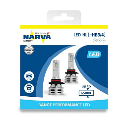 Лампа светодиодная Narva HB3 12/24V RPL2 Range Performance LED 6500K